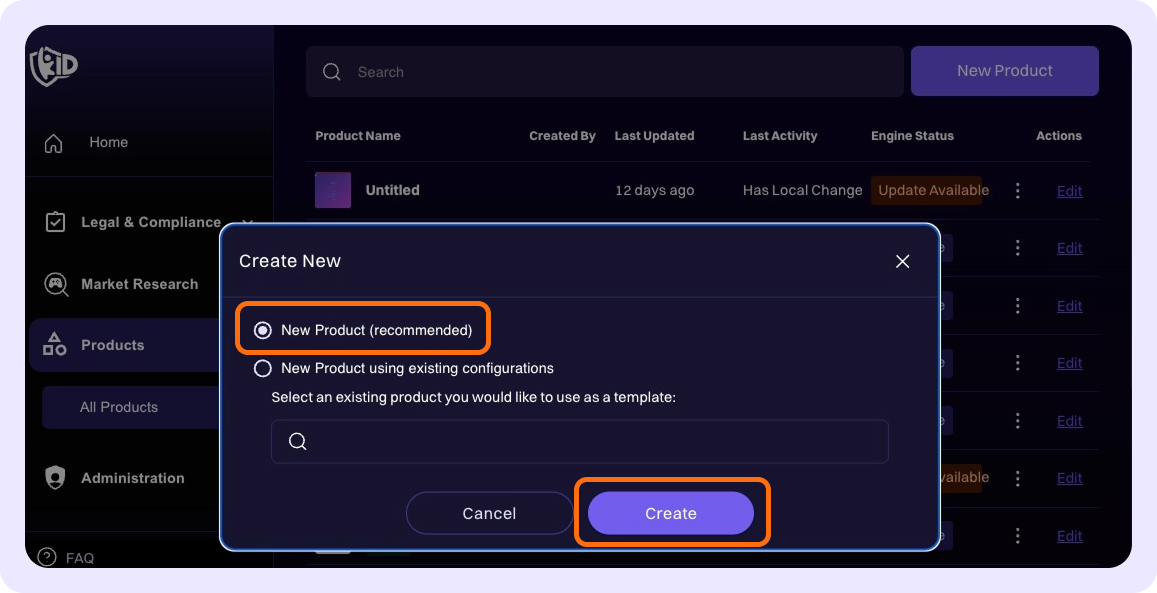 Create New Product 3