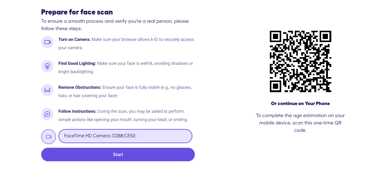 Sample Age Verification Instrucutions