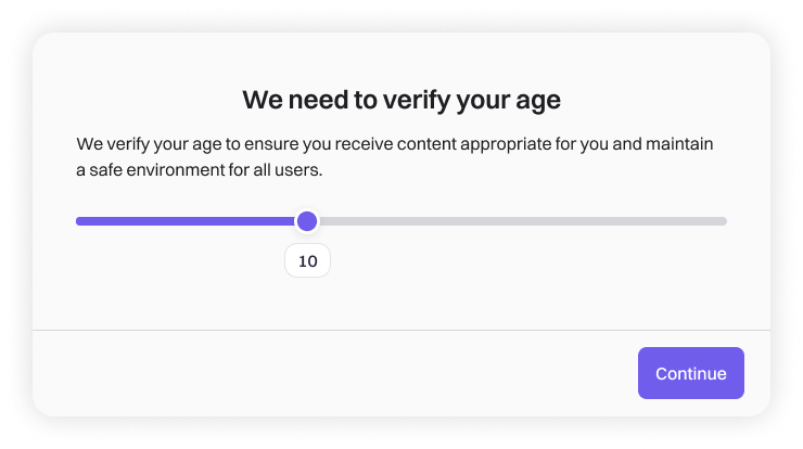 Age slider - desktop